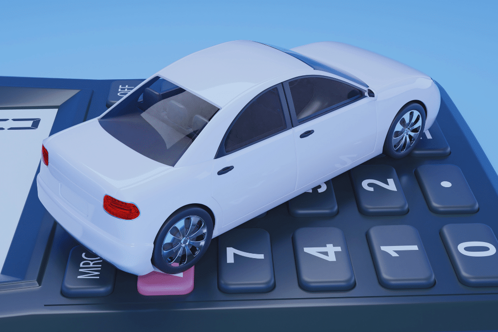 what happens to auto loan if the owner passes on car on calculator blue background